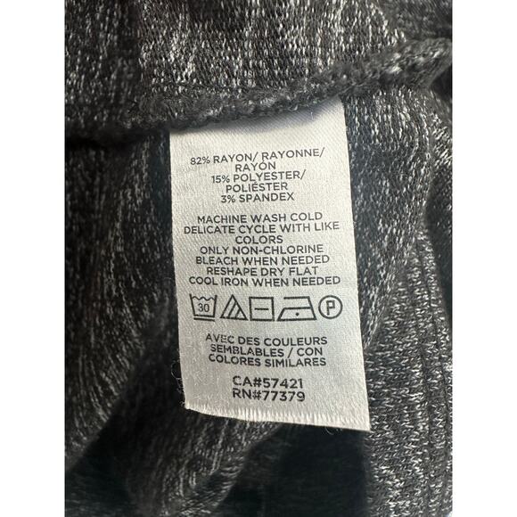 Ann Taylor Factory Charcoal Gray Flared Bell Sleeves Knitted Top Women’s Medium - Picture 6 of 6